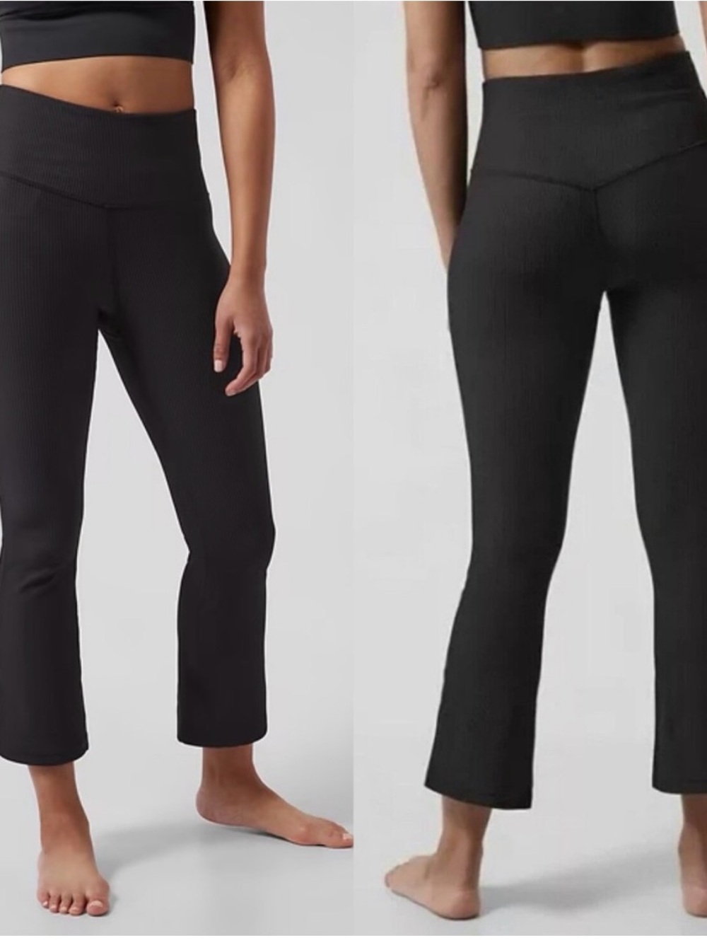 Elation Ribbed Crop Kick Flare